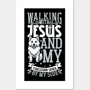 Jesus and dog - Yakutian Laika Posters and Art